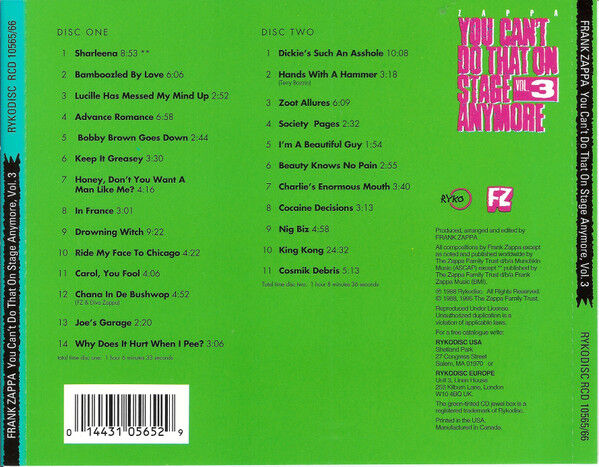 You Cant Do That On Stage Anymore Vol.3