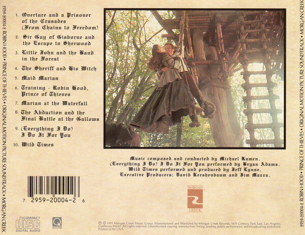 Robin Hood: Prince Of Thieves (Original Motion Picture Soundtrack)