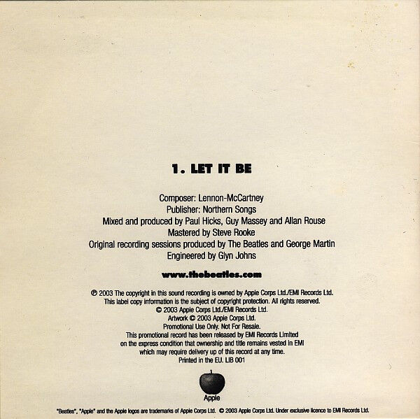 Let It Be (Promo Sampler)