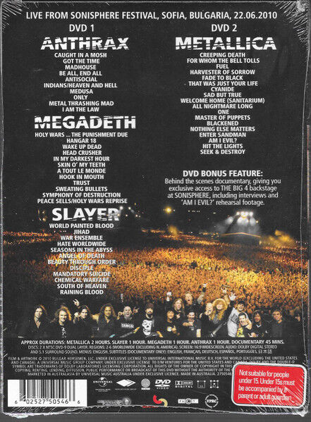 The Big 4: Live From Sonisphere Festival, Sofia, Bulgaria
