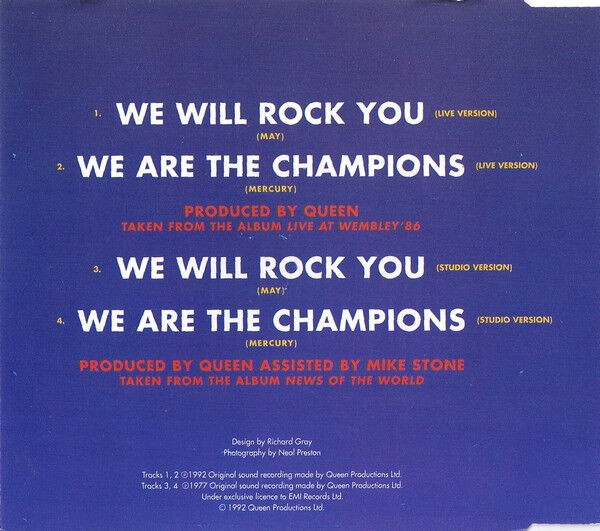 We Will Rock You / We Are The Champions (Live At Wembley '86)