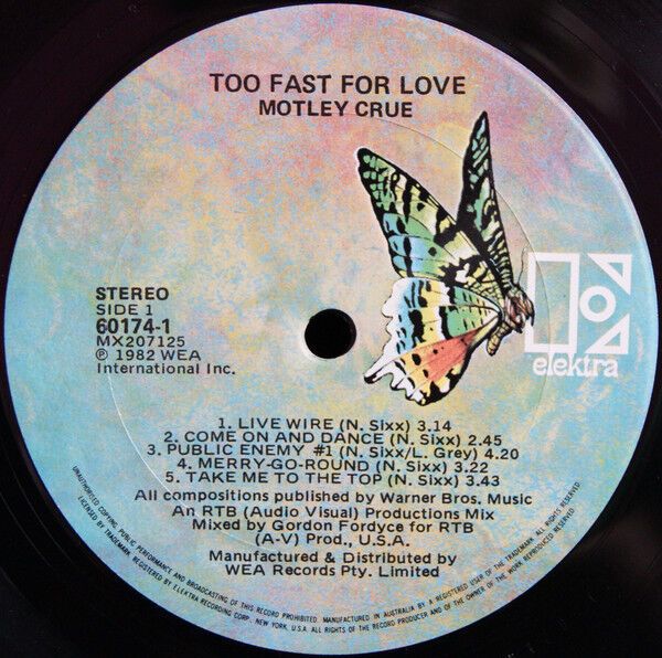 Too Fast For Love