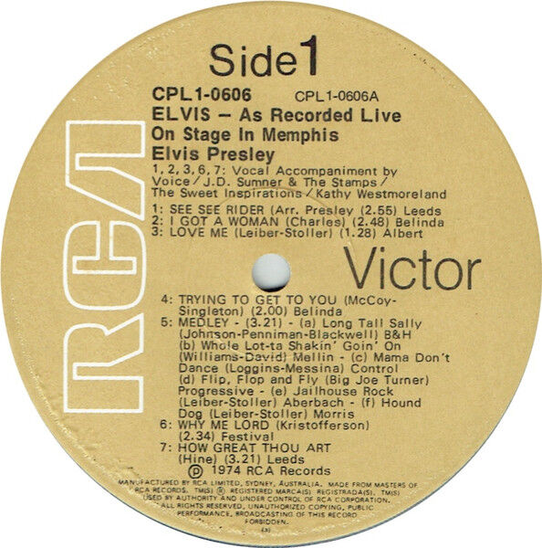 Recorded Live On Stage In Memphis