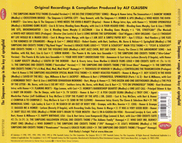 Songs In The Key Of Springfield (Original Music From The Television Series)