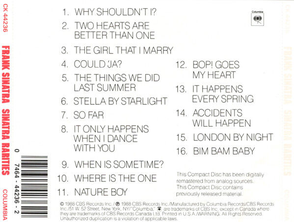 Sinatra Rarities: The Columbia Years
