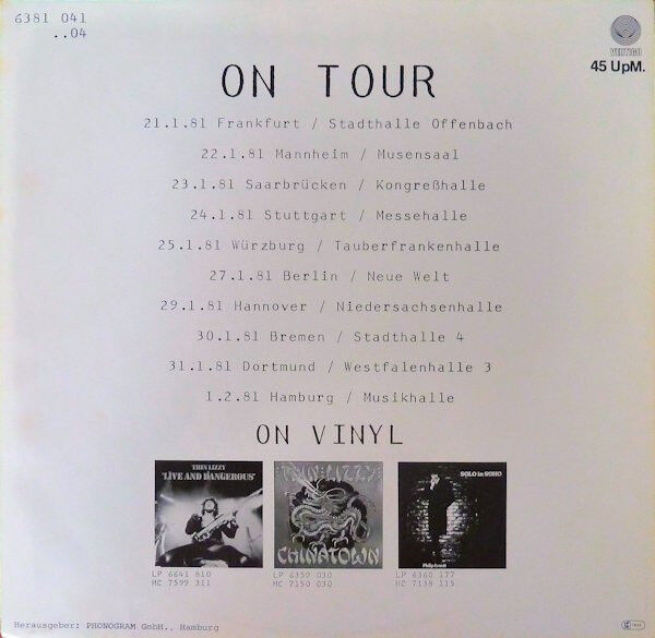 Official Bootleg Thin Lizzy Live Tapes