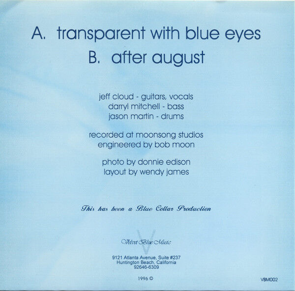Transparent With Blue Eyes (Blue Vinyl)
