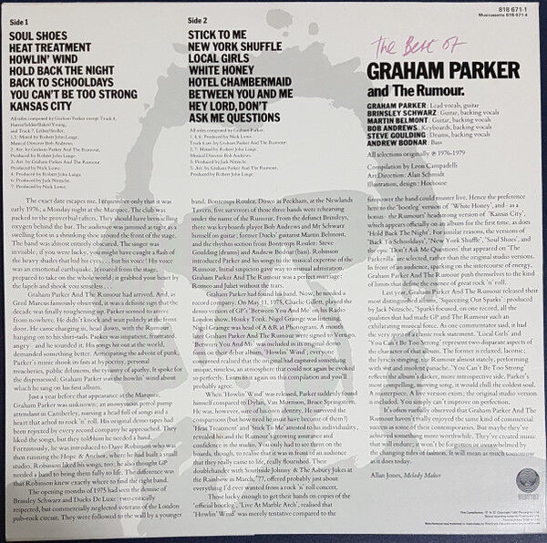 The Best Of Graham Parker And The Rumour