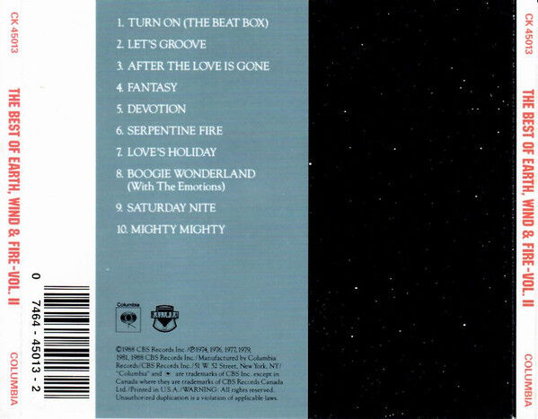 The Best Of Earth, Wind & Fire Vol. II